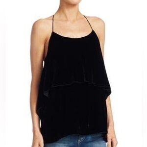 Alice + Olivia Halter Top. Size M. Black